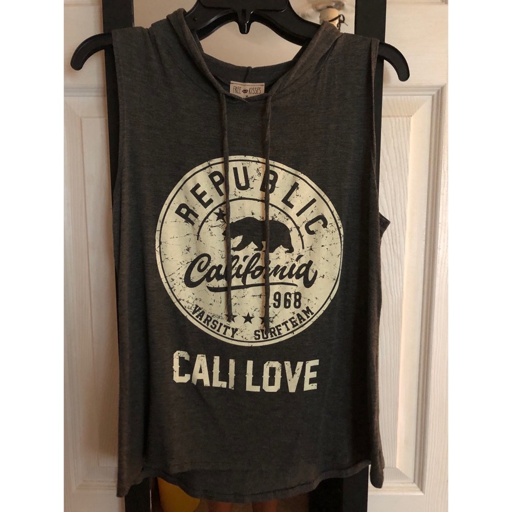 Dark Gray Hooded Tank